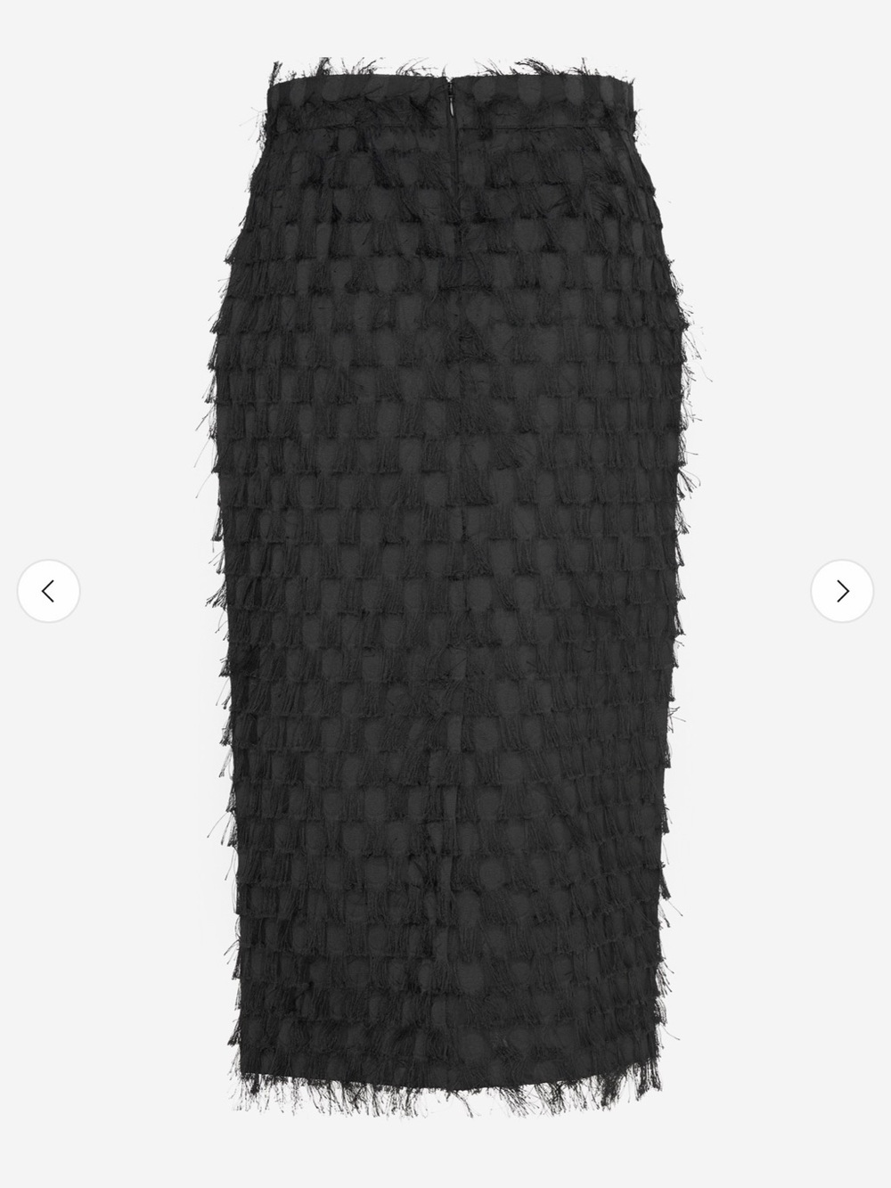 Day Birger et Mikkelsen black Fringe Textured Midi Pencil evening Coctail skirt - Picture 5 of 7